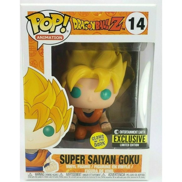 Funko 14 SUPER SAIYAN GOKU Glows in the Dark Dragon Ball Z EE Exclusive NEW - Picture 2 of 7